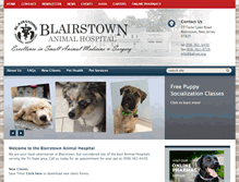 Tablet Screenshot of blairstownanimalhospital.com